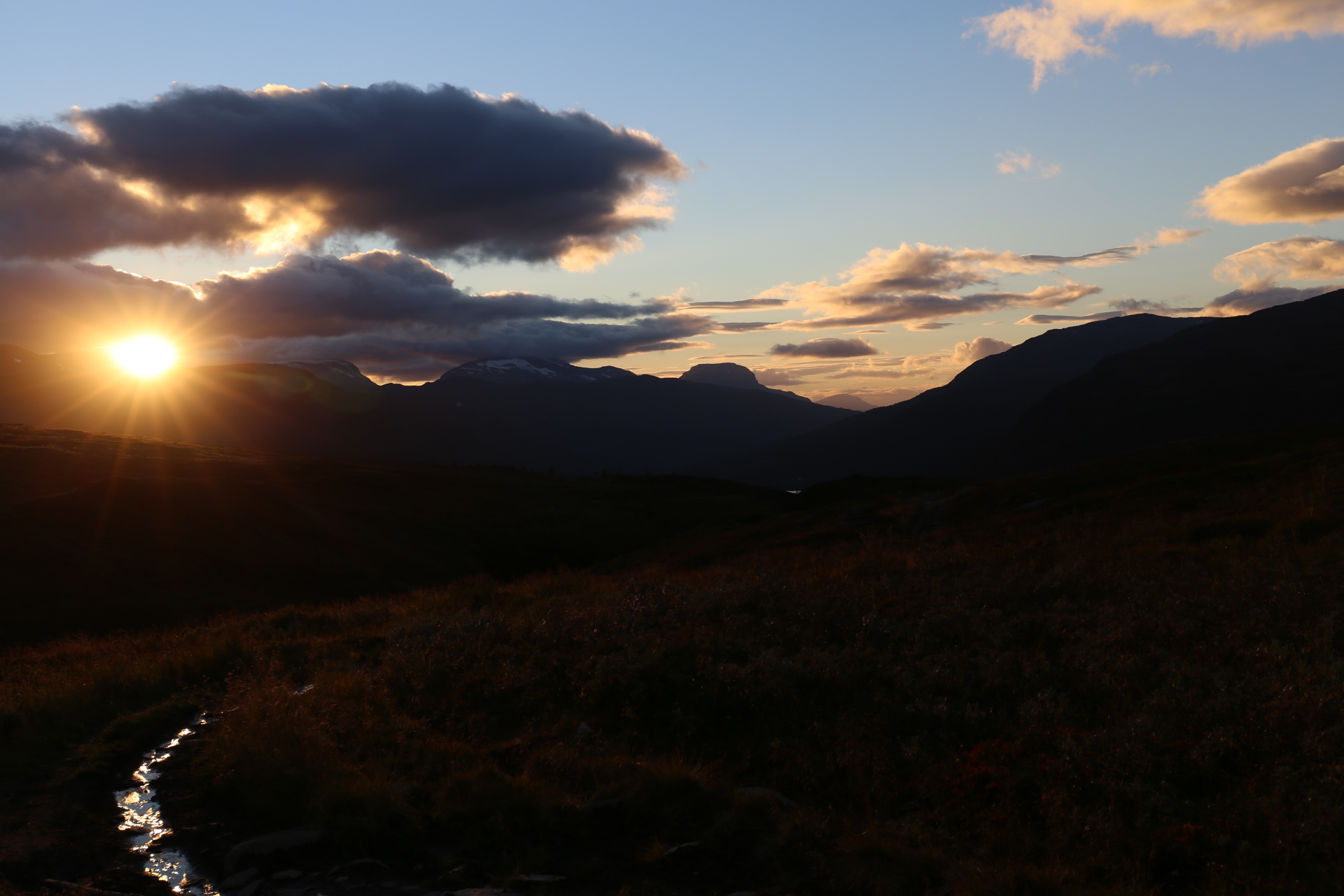 Solnedgång vid Salvasskardfjellet